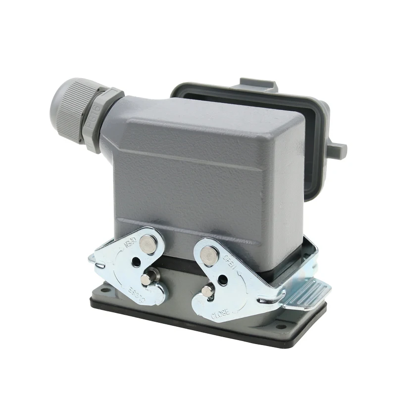 

Rectangular heavy-duty connector he-10-5-10 10 core side ejection base cover high base cover aviation plug 16A