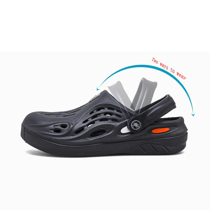 

Hollow Out Sandals Men's Casual Breathable Women Sandalias Plus Size 36-45 Round Toe Flat Lovers Summer Shoes Outdoor Footwear