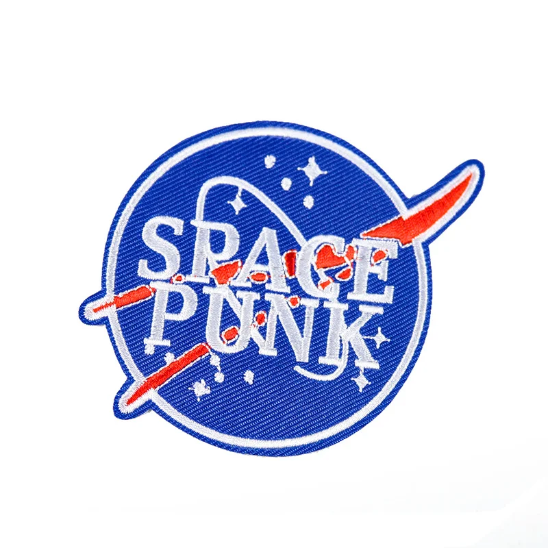 Креативные космические вышитые нашивки в стиле панк для одежды декоративная