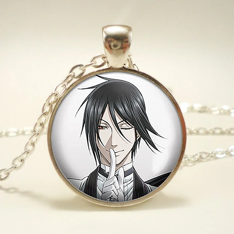 Модный металлический кулон Black Butler Kuroshitsuji Сиэль фантомхайв стеклянный купол