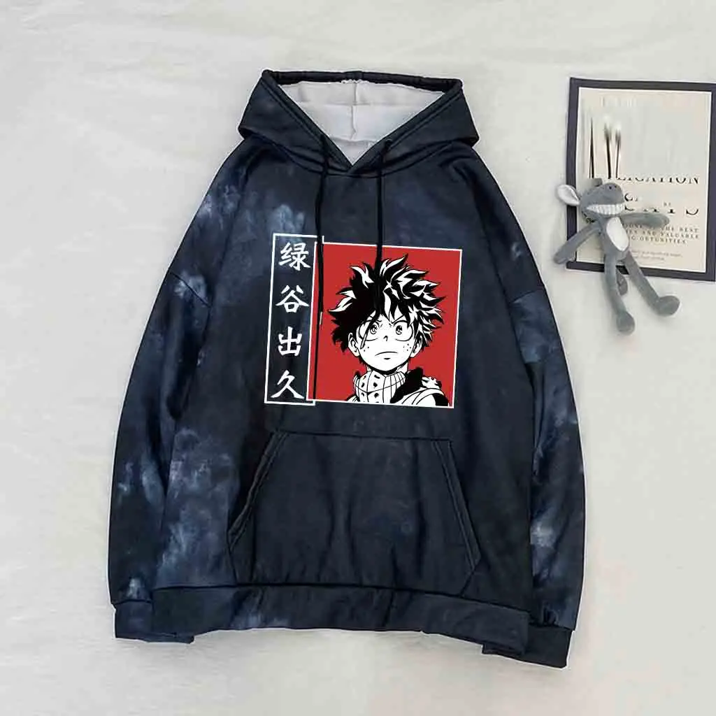 

2021 Harajuku My Hero Academia Anime Hoody Funny Cartoon Deku Izuku Print Hoodies Men's Causal Sweatshirt Unisex Pullover