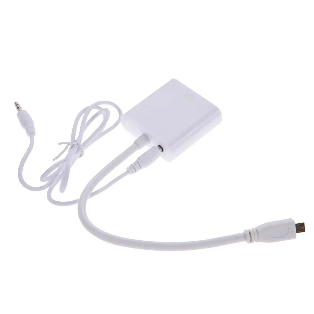 1080P Micro HDMI совместимый преобразователь VGA с HD аудио видео адаптером кабель для ПК