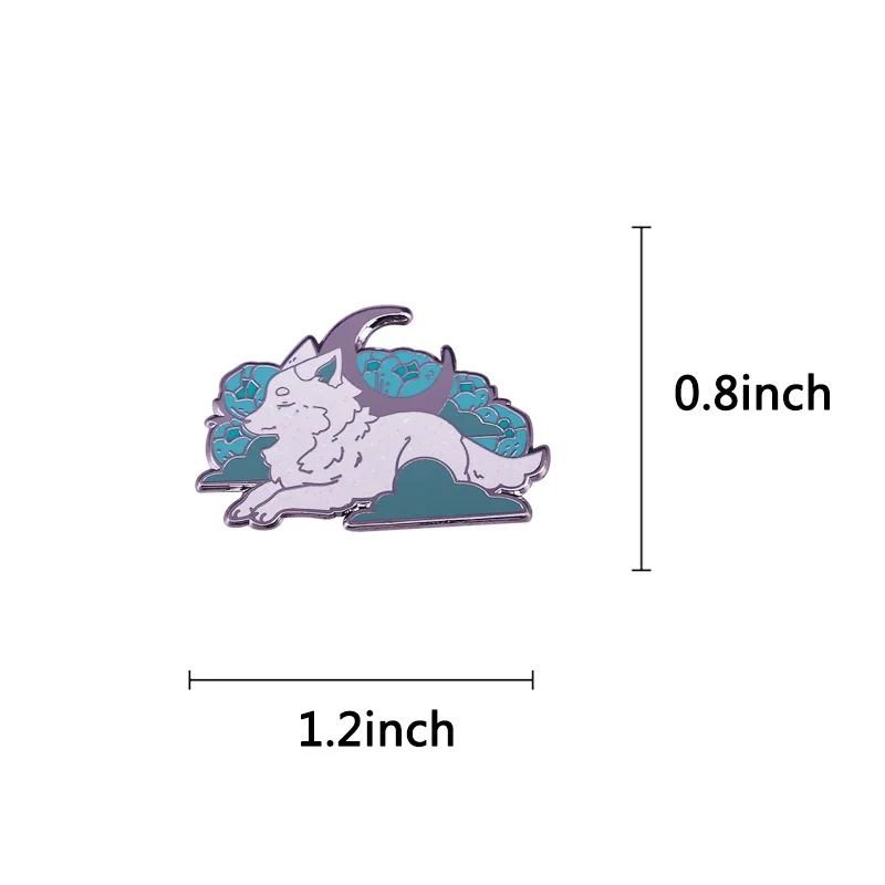 Эмалированная шпилька с изображением красивой фантастической белой арктической