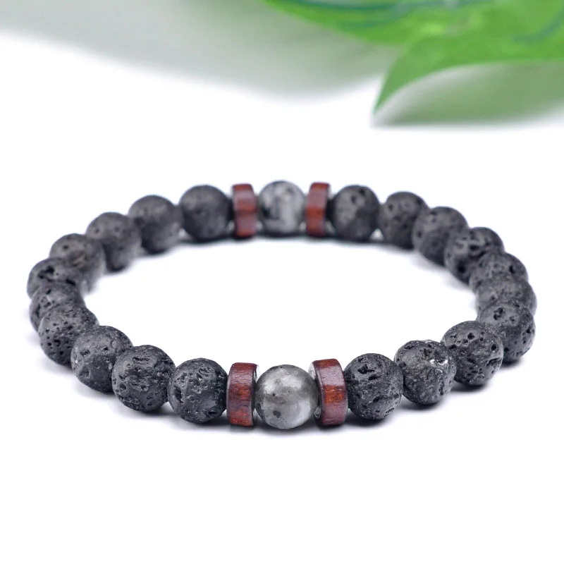 Модный браслет из Европы и США с бусинами натурального камня|Плетеные браслеты| |