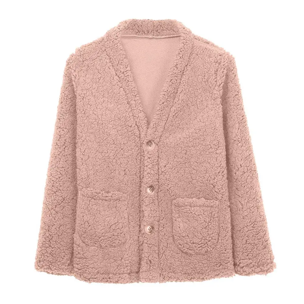 Женский Повседневный Кардиган на пуговицах однотонная блузка с длинным рукавом