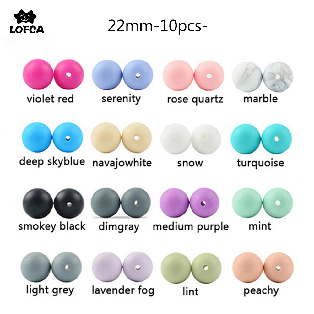 10 шт., Силиконовые Прорезыватели для зубов, 22 мм