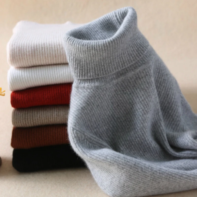 Женский кашемировый свитер-водолазка с высоким воротником | Женская одежда