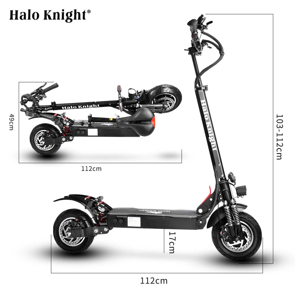 Европейский электроскутер со склада 10-дюймовый двойной мотор 2000 Вт 65 км/ч