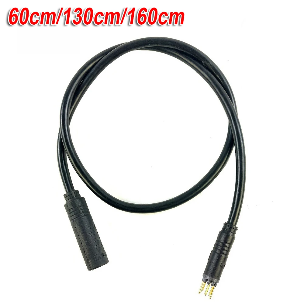 

9Pin 60cm-160cm Motor cable EBike Electric Bicycle Female To Male Connector Extension Cord Black Waterproof Bike Accessories