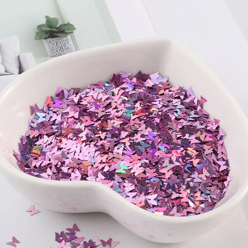 10g/Bag 3mm Laser Butterfly Sequins PVC Nails Paillettes DIY 3D Nail Art Handmade Wedding Sewing Craft Lentejuelas Accessories | Дом и сад