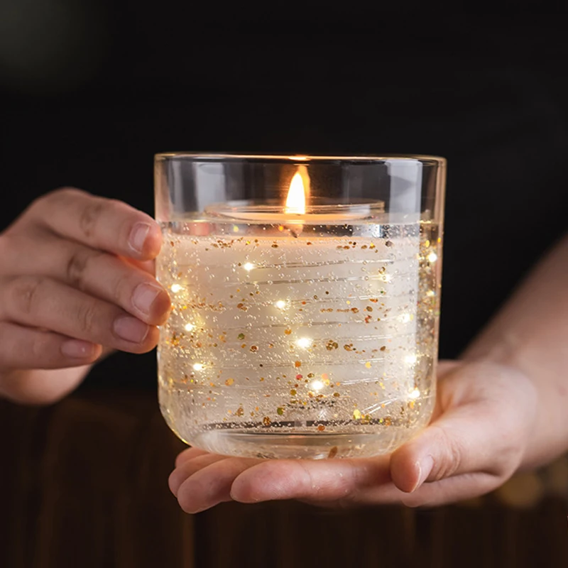 

Romantic Valentine's Day Arrangement Aromatherapy Candle LED light up Aromatherapy Candle Cup Christmas Aromatherapy Cup