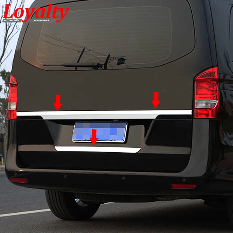 Лояльность для Mercedes Benz Vito V Class V260 V260l 2016 2017 2018 верхняя + задняя дверь накладка на