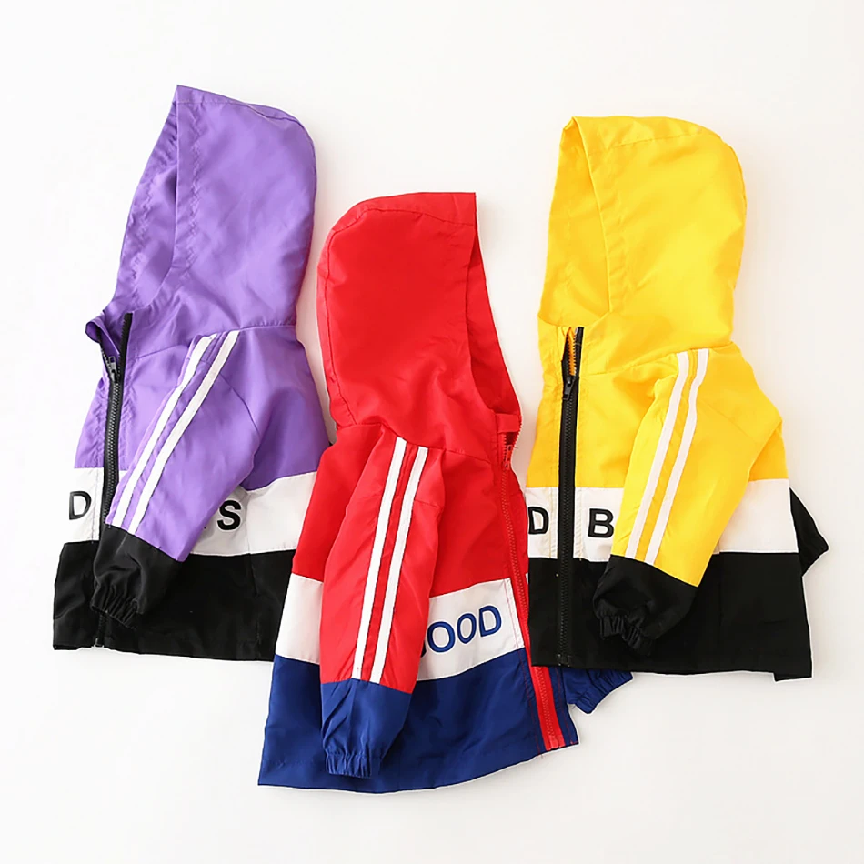 Ветровка для мальчиков одежда куртки пальто с капюшоном демисезонные детская