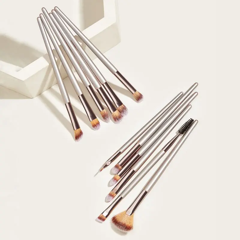 

12PC Makeup Brushes Pro Brush Set Powder EyeShadow Blending Eyeliner Eyelash Eyebrow Make up Beauty Cosmestic Brushes