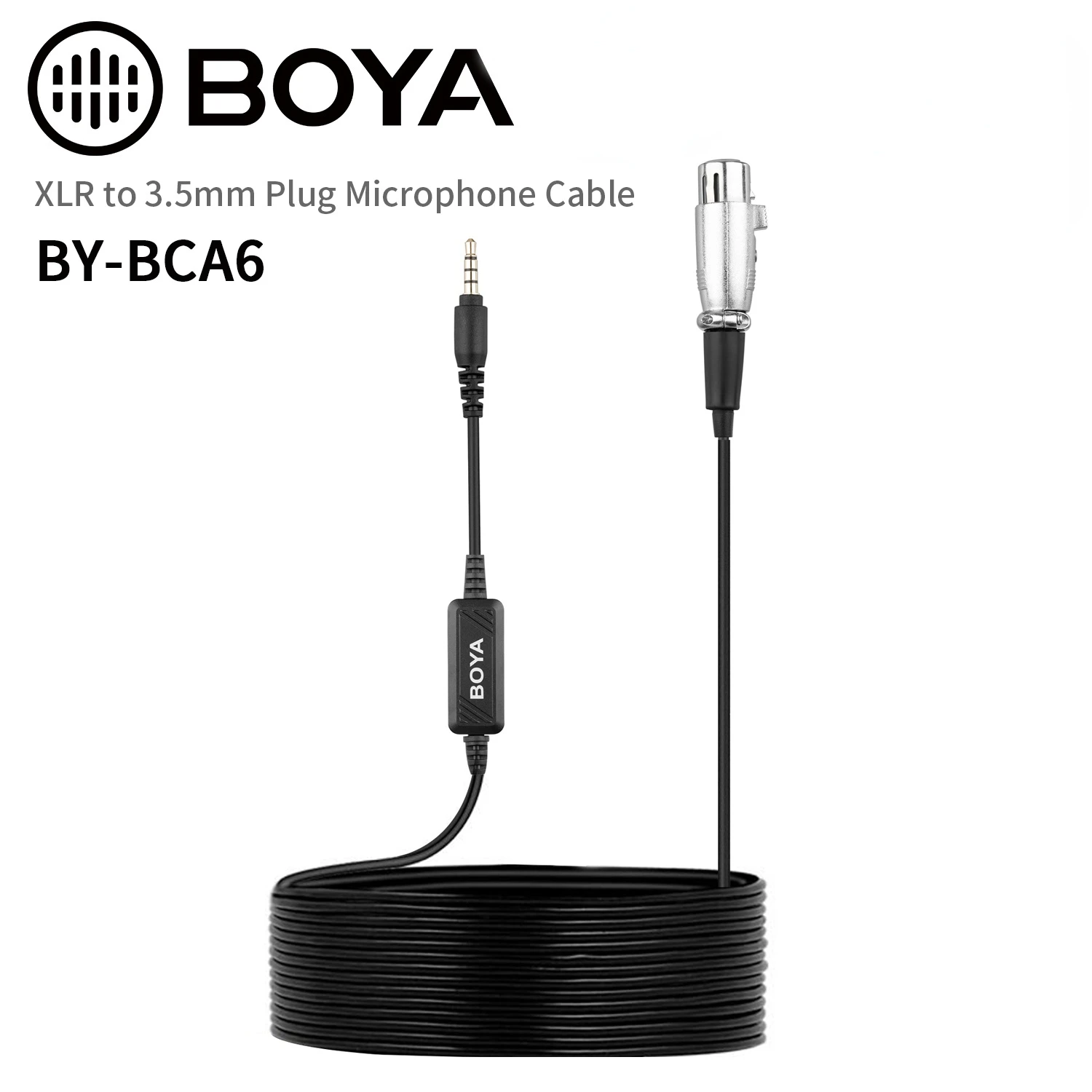 

BOYA BY-BCA6 3,5 мм к XLR вход микрофонный кабель адаптер со встроенным предусилителем для IOS iPhone 8 8 plus Android смартфонов