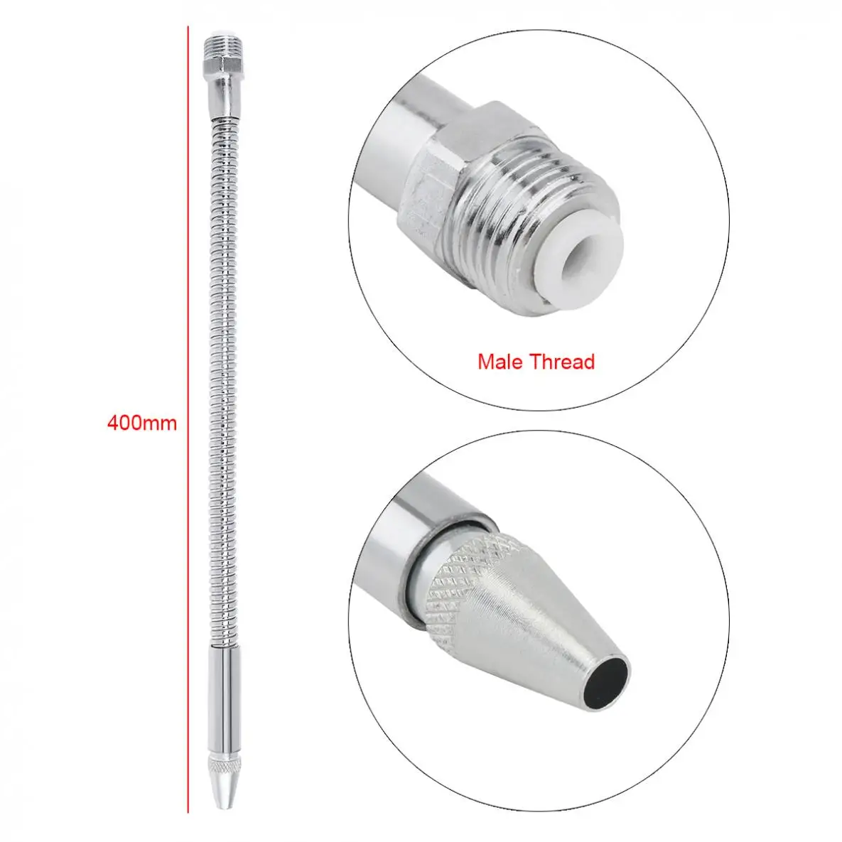 Металлическая гибкая трубка для водяного масла 1/2 дюйма/3/8 дюйма/1/4 дюйма 400 мм с