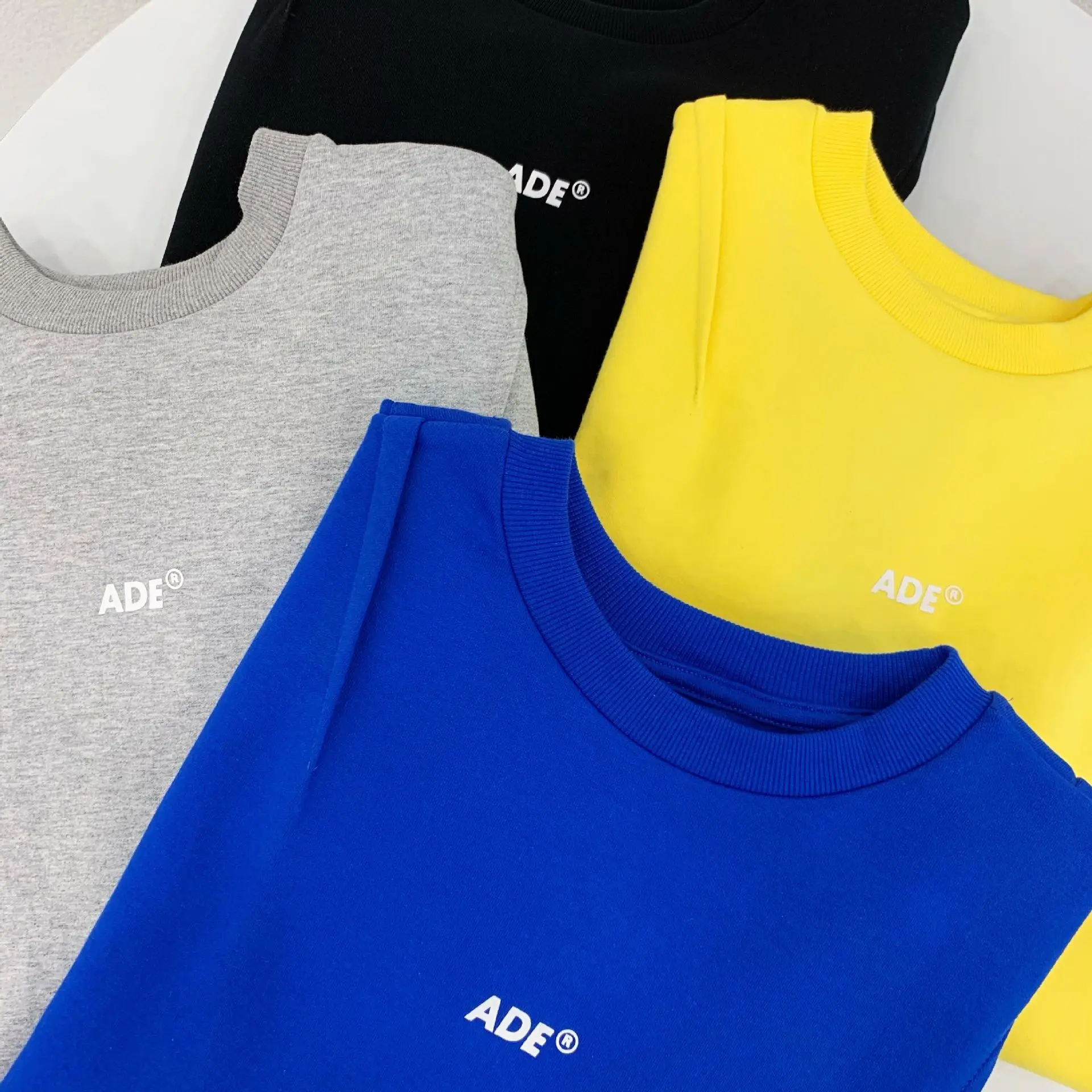 Однотонные свитшоты Adererror 2020 ADE пуловер с принтом логотипа Ader Error lrрегулярные