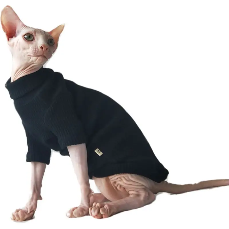 

Hairless Cat Clothes Knitwear Bottoming Shirt Air Conditioning Clothes Devin Cat T-shirt Sphinx Cat Clothes