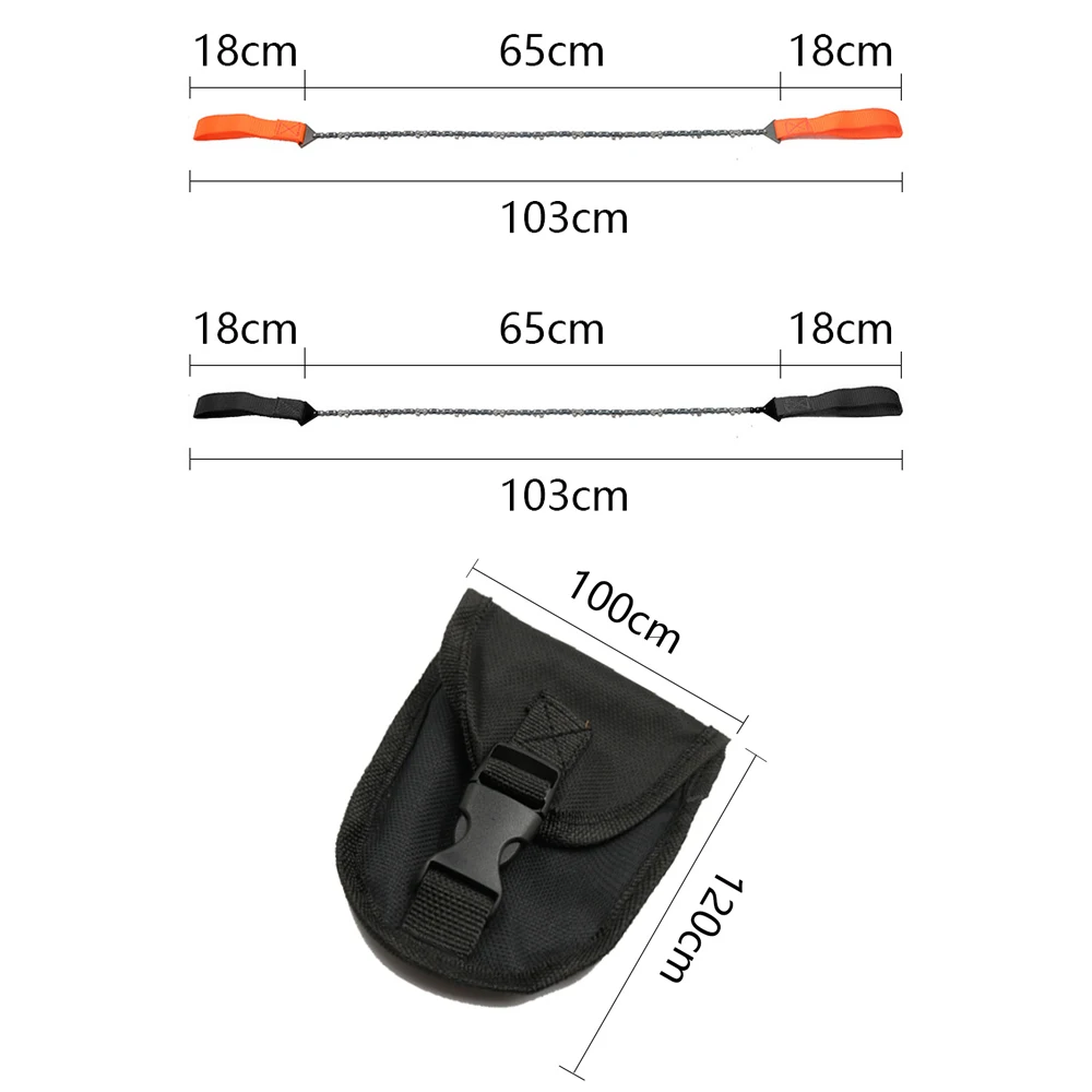 Портативная ручная цепная пила для выживания аварийная с сумкой уличный