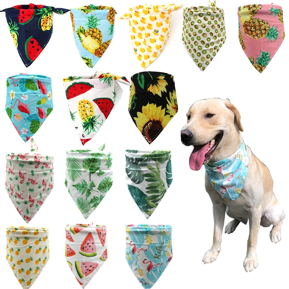

Бандана для собак, 1 шт., настраиваемая бандана/нагрудник для щенков, кошек и собак, шарф для больших собак, хлопковые аксессуары для фруктов ...