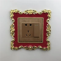 2021european luxury square switch cover 1pcs big red switch sticker switch protective cover home decoration accessories