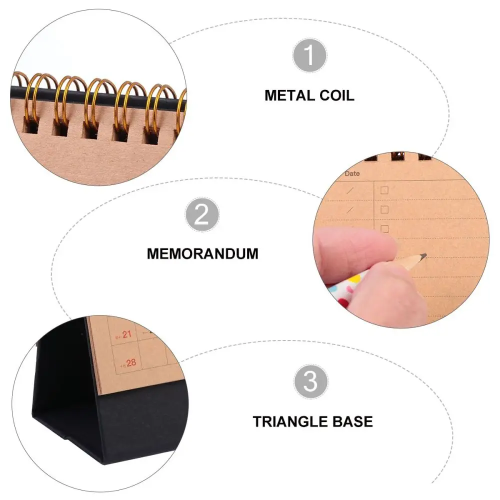 

2021 Calendar Simple Paper Calendar Tabletop Memo Calendar Coil Calendar