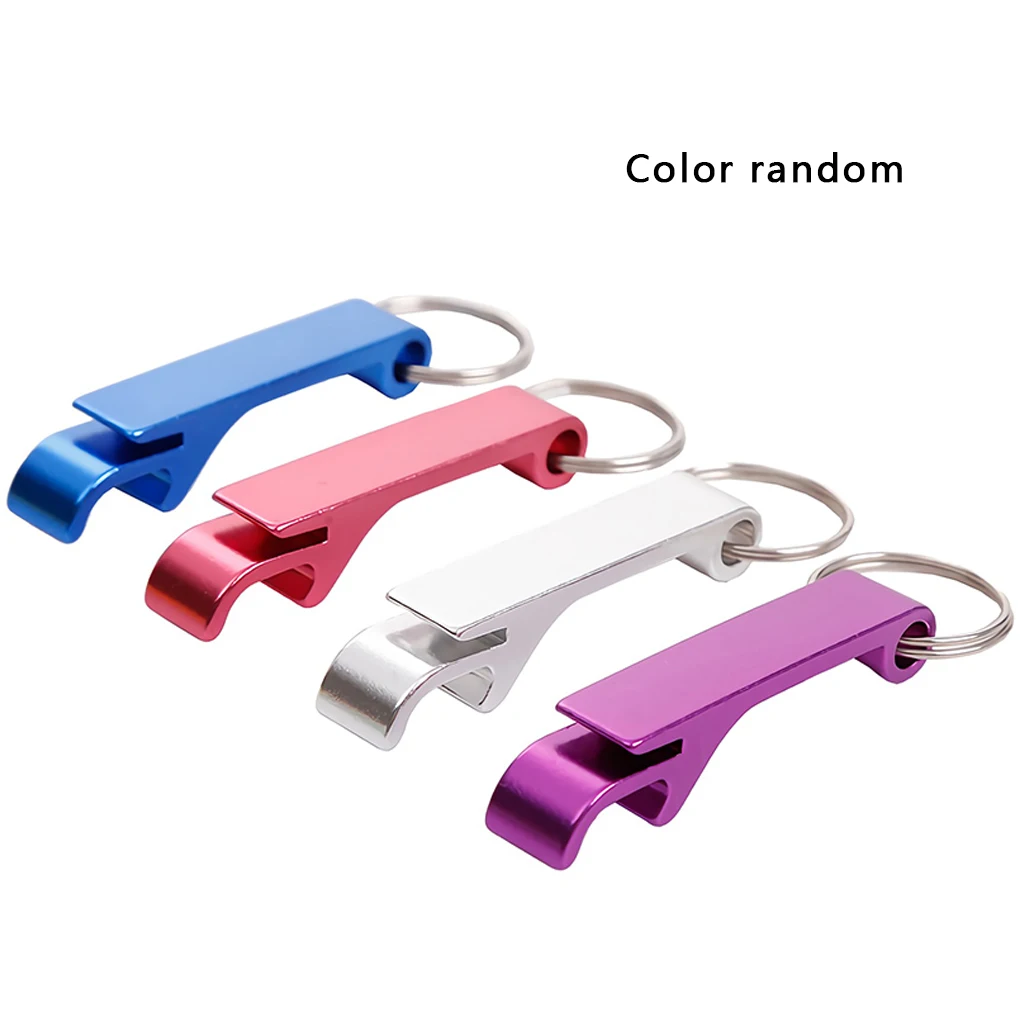 

Portable Beer Bottle Opener Keychain Mini Pocket Aluminum Alloy Beverage Beer Bottle Opener Bar Party Favor Gifts Random Color
