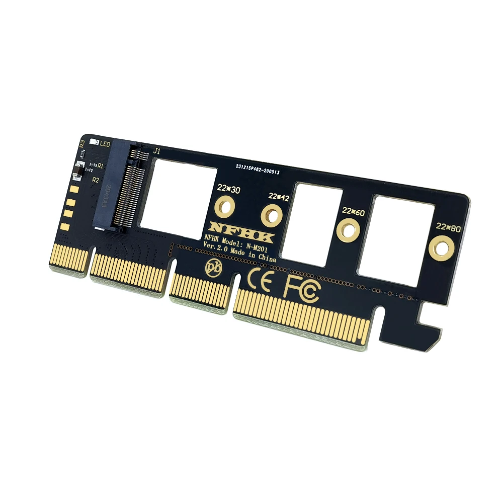 Новая плата расширения M.2 NVME PCIE на M2 светодиодный адаптер SSD x16 компьютерный