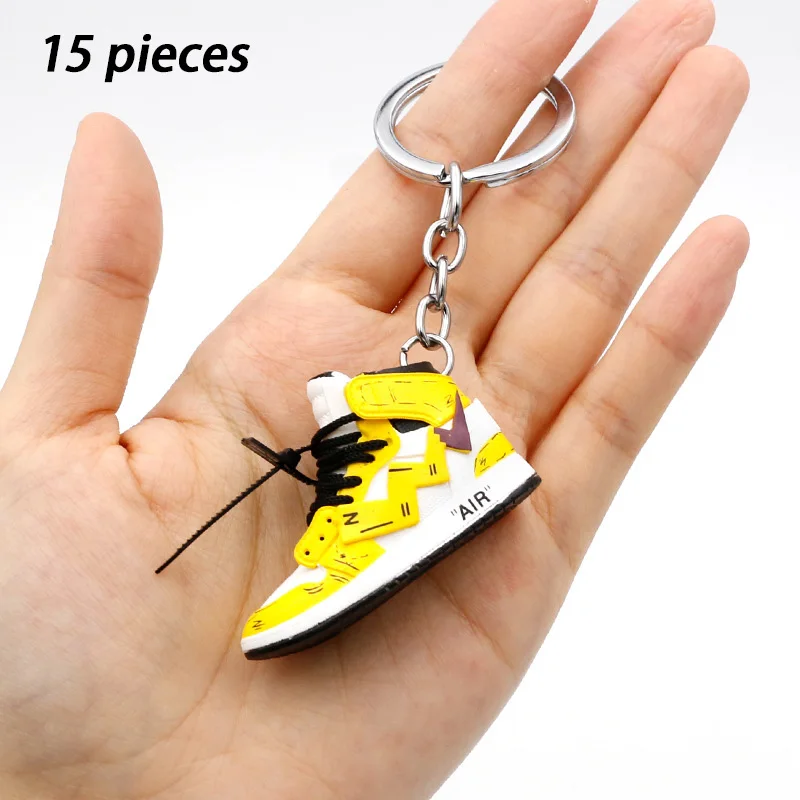 

Fashion Keychain 3D Mini AJ Shoe Model Keyring NBA Basketball Creative Personality Gift Mobile Car Key Pendant Key Buckle