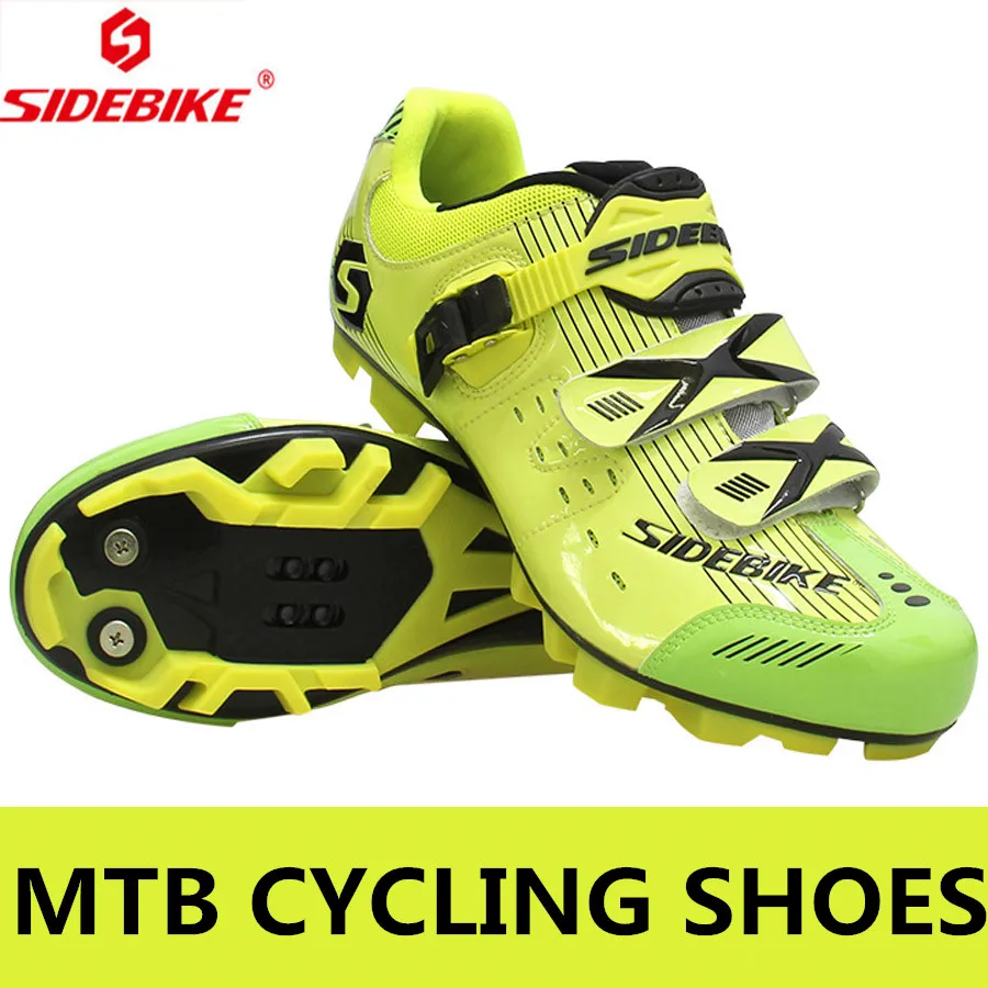 MTB-yellow Sidebike Мужская обувь для велоспорта, обувь для горного велосипеда, обувь для гонок, дышащие кроссовки для езды на велосипеде, Sapatilha Ciclismo MTB Chaussure Velo - Цвет: MTB-yellow
