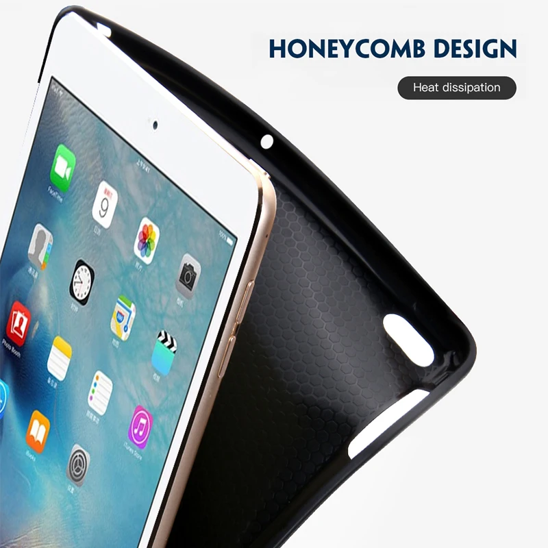 Trifold Стенд сна смарт-чехол для iPad Mini 4 3 2 1 чехол ПУ кожа Силикон Мягкая задняя