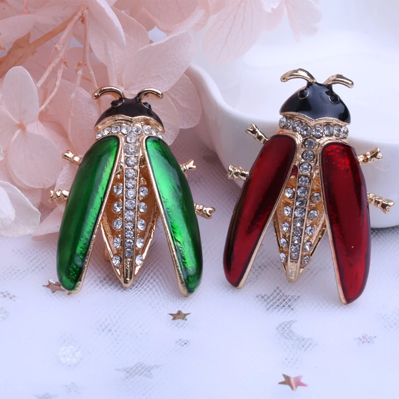 1 шт. Модная Золотая Цикада Жук капля масло милая серия насекомых Брошь для женщин