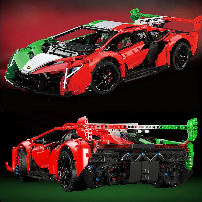 

3611 шт., Детский конструктор MOC, спортивный гоночный автомобиль
