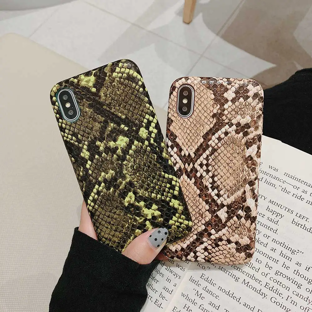 Новая текстура змеиной кожи PU кожаный чехол для iPhone 11 Pro Max 6 6s Plus 7 Plus 8 8Plus X XR XS Max мягкий чехол для телефона Coque Fundas