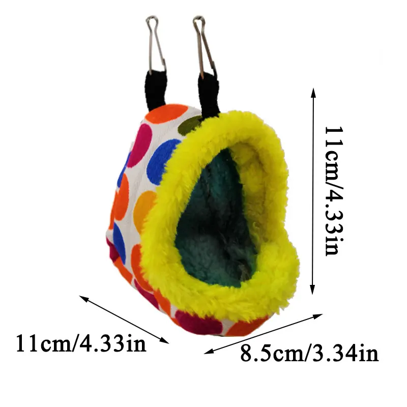 

Parrot Hamster Sleeping Bag Hanging Bed Colorful Hamster Cave Warm Winter Plush Comfortable Bird House Classic Parrot Nest