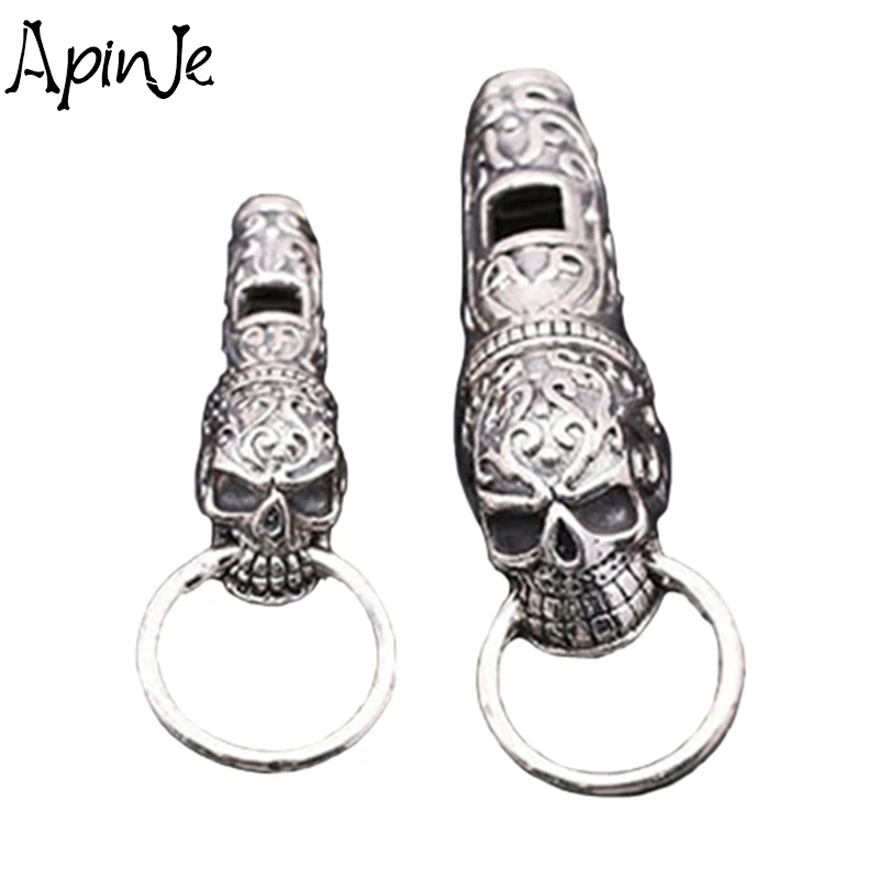 

Ожерелье Apinje из стерлингового серебра 925 пробы с подвеской в виде черепа для мужчин и женщин, свисток в стиле панк и готика, модные ювелирные украшения
