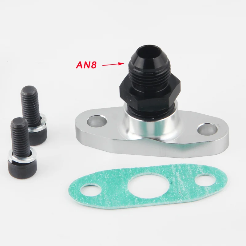 1/2 NPT Женский алюминиевый слив масла турбо фланец T3 T4 T04 GT40 GT55 1/2NPT до 8AN клеш