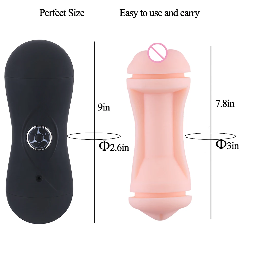 Hismith Вагина и рот мужской мастурбатор 10 Вибратор на несколько скоростей с