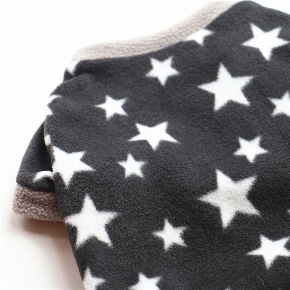 Флисовая зимняя одежда для домашних животных маленьких собак свитер с рисунком