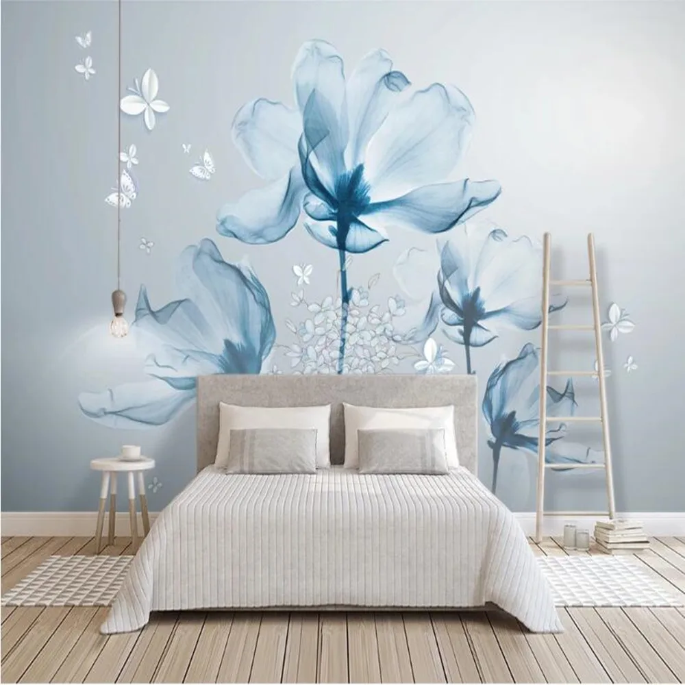 

milofi custom large wallpaper mural 3d layered three-dimensional flower background wall bedroom sofa background wall