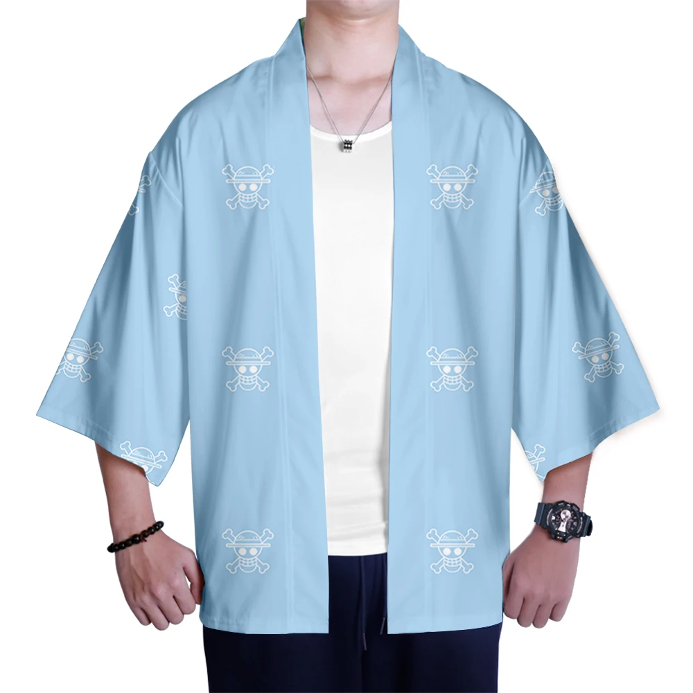 One Piece Japanese Kimono new print Luffy Cardigan Cosplay Shirt Summer Kawai One Piece Kimono cardigan samurai costume clothing