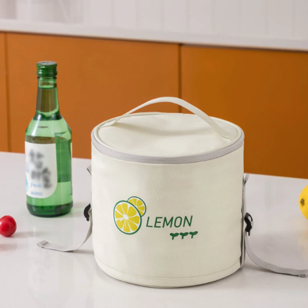Портативный Луч рот большой емкости изолированный Ланч бокс сумка круглая