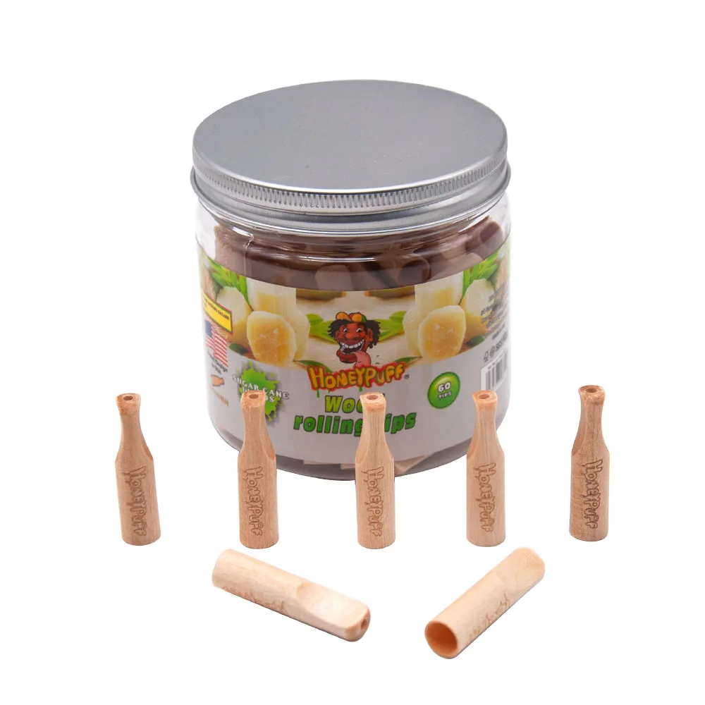HONEYPUFF прокатки древесины фильтр советы с сахарным вкусом 40 мм курительный Деревянный рот фильтр наконечник табака ручной трубы аксессуары