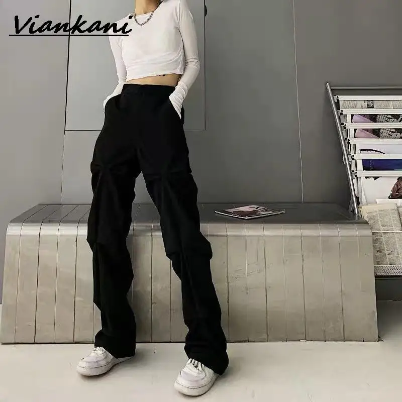 

Gothic Baggy Wide Leg Cargo Pants Women Harajuku Punk Fairy Casual Trousers Fashion Dark Alternative Pant Autumn Women Clothing