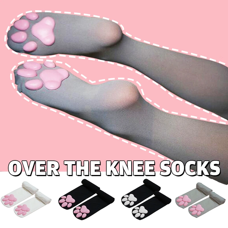 Cosplay&ware Over Knee Kawaii 3d Cat Pad Kitten Paw Socks Girl Lolita Cosplay Velvet Leggings Overknee Thigh High Long Stockings 60cm -Zentai shop online H5698021f59fb47dbba15779a13527faen.jpg