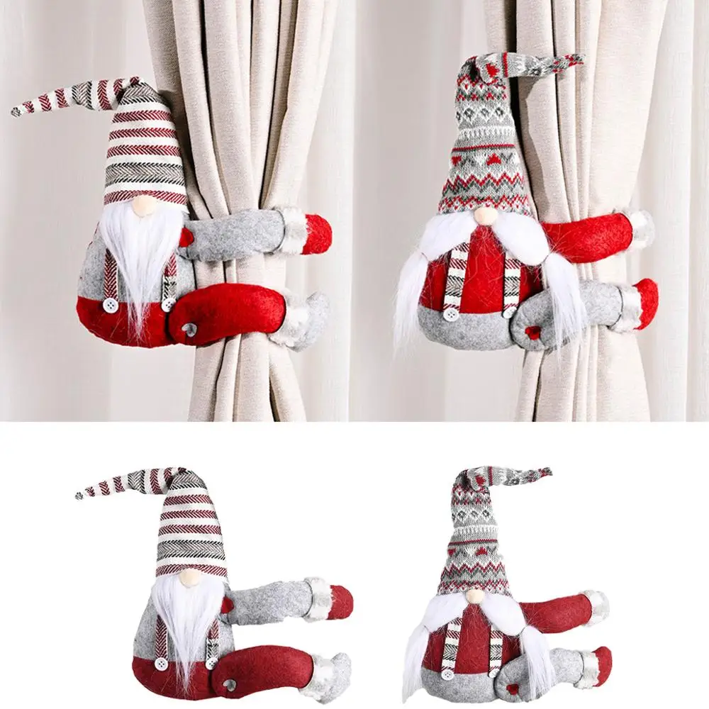 

Santa Elk Christmas Curtain Buckle Merry Christmas Decoration for Home 2021 Christmas Gift Xmas Happy New Year 2021
