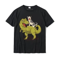 funny siberian husky dog riding dinosaur t shirt camisas hombre fitted men t shirt normal tops tees cotton normal