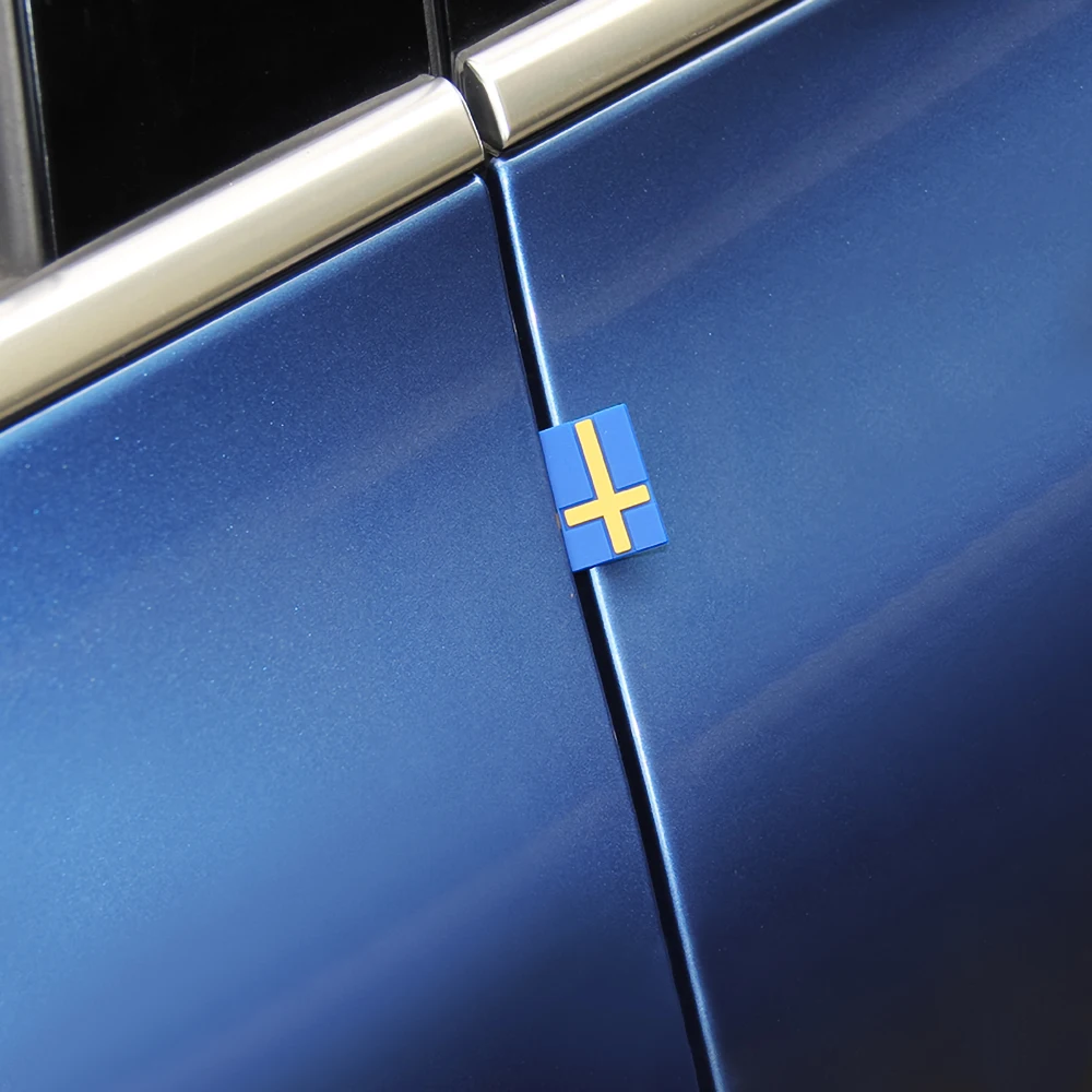 Значок с шведским флагом эмблема наклейка на багажник линия талии логотип для Volvo