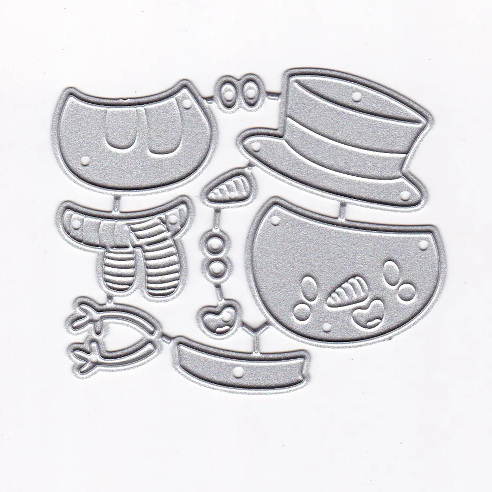 Детский Снеговик металлические режущие штампы для скрапбукинга DIY Изготовление