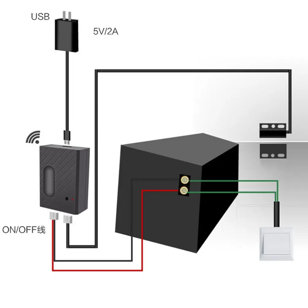 

WiFi Smart Garage Door Controller Opener Switch Remote Turn On/Off App & Voice Control Compatible With Alexa Echo Google Home